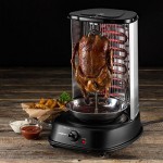 oneConcept Kebab Master - Pemanggang Vertikal, Pemanggang Rotisserie Bebas Lemak, Mesin Kebab, Komponen Lepas-Pasang, Aman untuk Mesin Pencuci Piring, 1800W, Serba Guna 360°